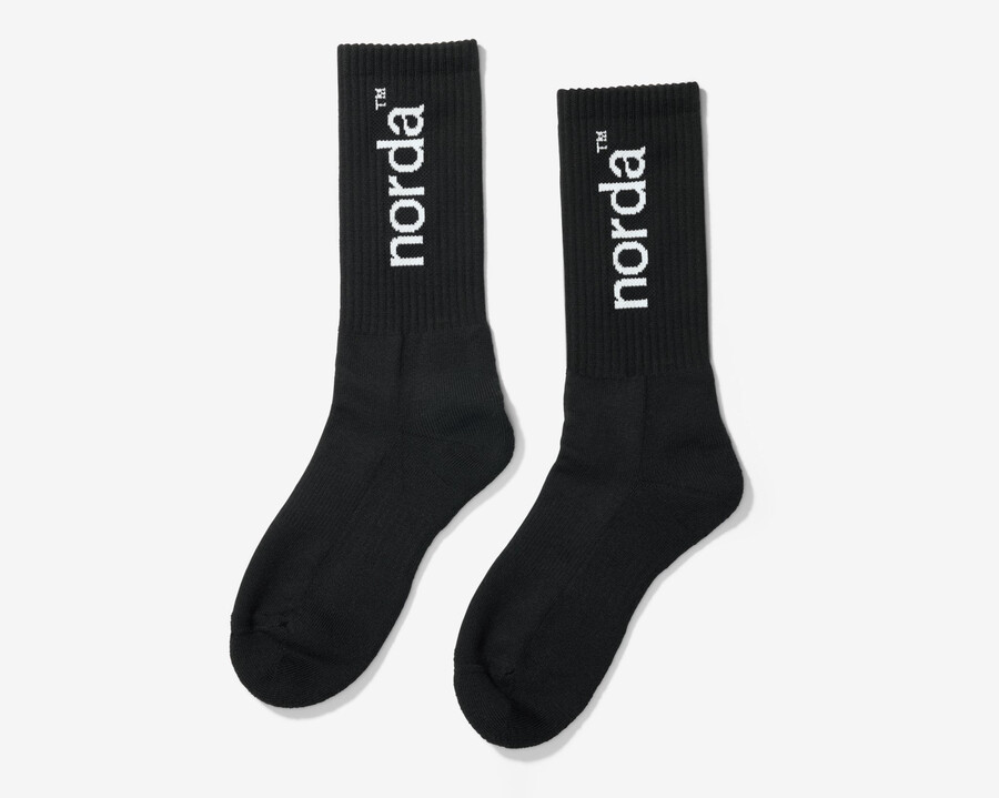 unisex lifestyle-strumpa - svart retro-strumpa